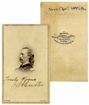 George A. Custer Rare Signed CDV Photo With Brady Backstamp -- ''Truly Yours / G.A. Custer''
